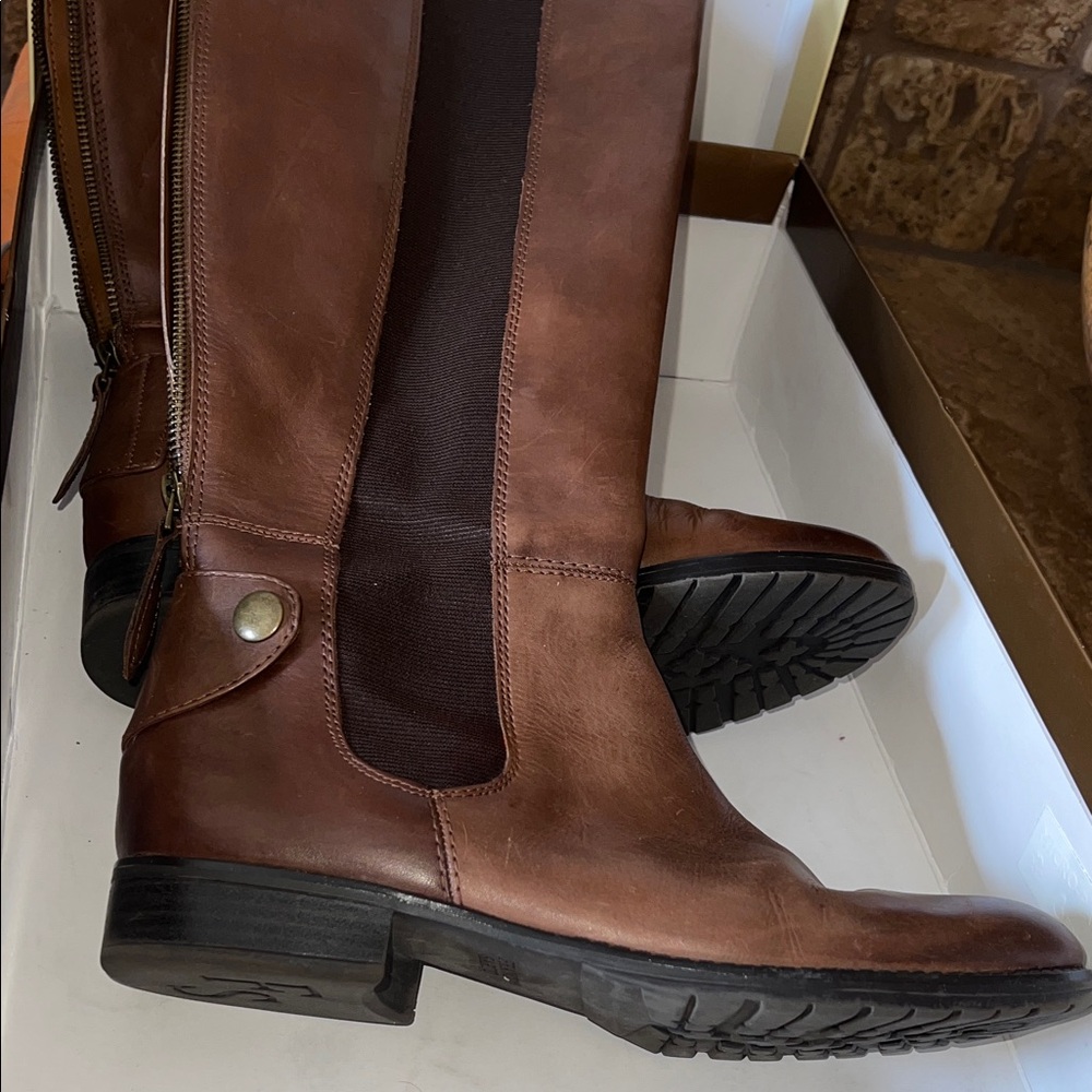 Franco Sarto 8.5 brown tall boots EUC